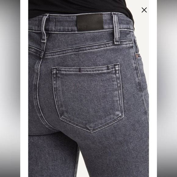 PAIGE Cindy Raw Hem High Waist Ankle Straight Leg Jeans - Picture 5 of 12